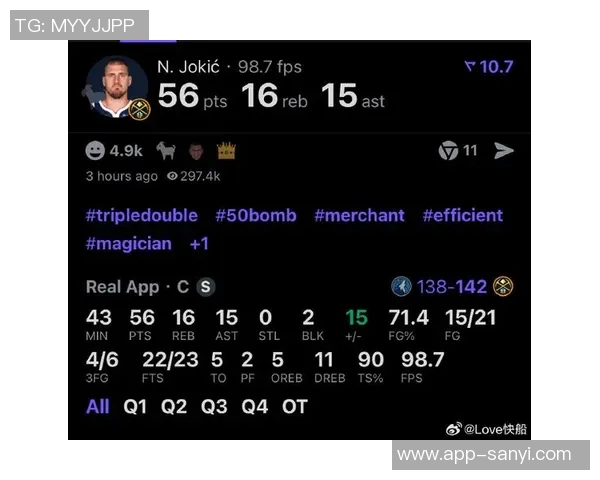 约基奇首节拼尽全力三分球命中率高但球队正负值惨淡显示困境